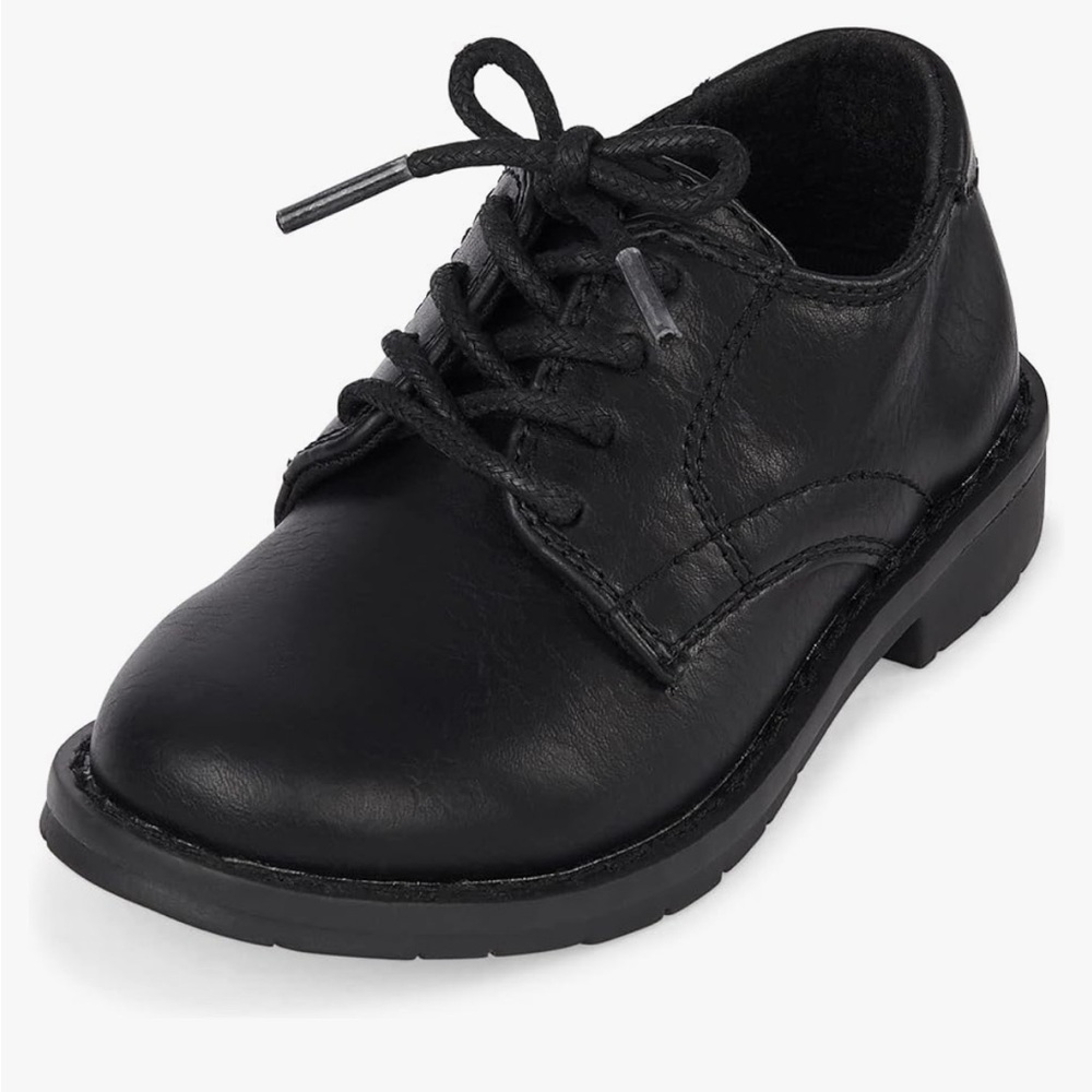 The Children's Place Toddler Lace Up Dress Shoes, Size 10, Black